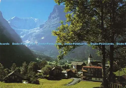 D151413 Fiescherwand mit Kirche Grindelwald. Ernst Schudel. Nr. 38. 1991