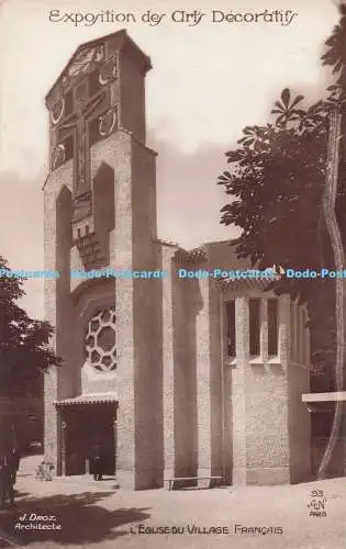 R714437 Exposition des Arts Decoratifs. L Eglise du Village Francais. J. Droz.