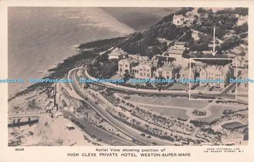 R714063 Weston Super Mare. Luftaufnahme zeigt Position des High Cleve Private Ho