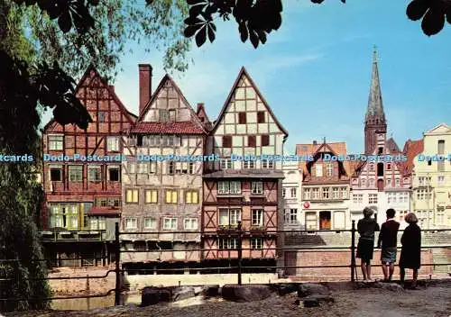 D000572 Lüneburg. Fachwerkhauser an der Ilmenau. Andres