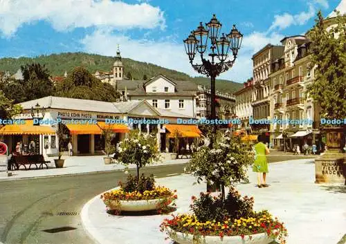 D001498 Baden. Baden. Goetheplatz mit Blick zur Stiftskirche. Cramers Kunstansta