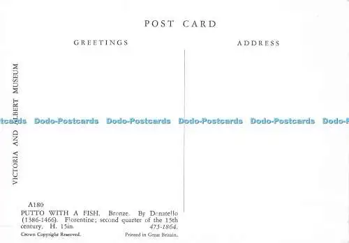 D000742 Putto mit einem Fisch. Donatello. Victoria and Albert Museum