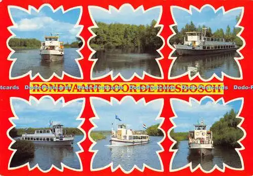 D004088 Rondvaart Door de Biesbosch. Rederij Zilvermeeuw. Gebr. Spanjersberg. Mu
