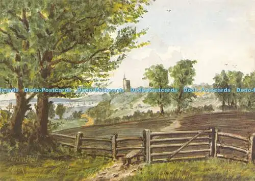 D002839 Nach Leigh von Southend Across The Fields. 1876. Der Hon. Mrs. O.G. Lamba