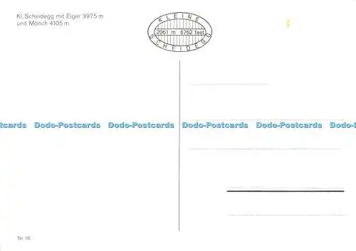 D009710 Berg. Scheidegg. Eiger. Mönch. Kleine Scheidegg. Nr 16