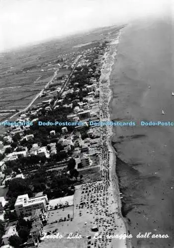 D006735 Jesolo Lido. Strand vom Flugzeug aus gesehen. Bromofoto