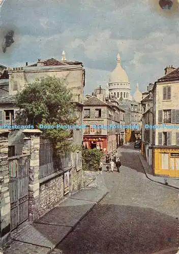 D010012 Paris. Montmartre. La Rue Norvins. Sacre Caeur. Panoramen. Mabillon