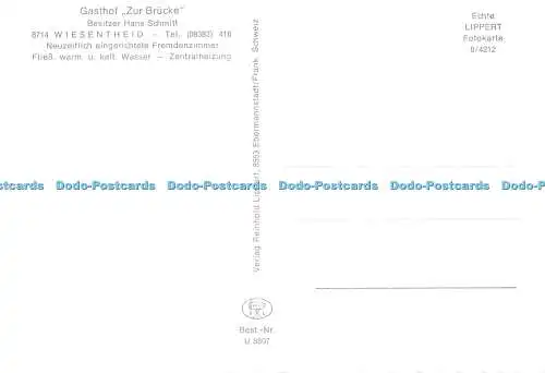 D008642 Wiesentheid i. Steigerwald. Gasthof Zur Brücke. Besitzer Hans Schmitt. R