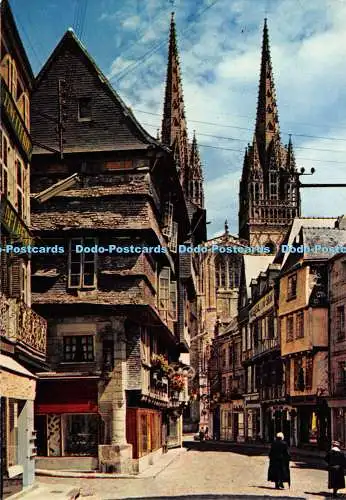 D008786 La Bretagne en Couleurs. Quimper. Rue Kereon. Iris. Jos. Mexichrom