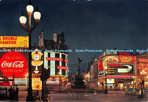 D008816 Piccadilly Circus bei Nacht. London. A.V. Fry