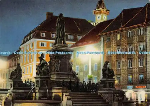 D010705 Graz Steiermark Hauptplatz bei Nacht. Franz Knollmüller
