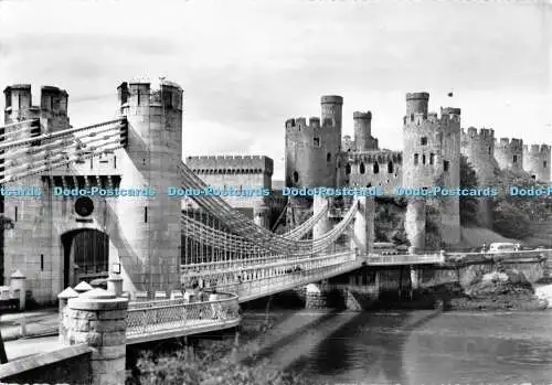 D010941 Conway Castle and Bridge. Nordwales. Fotopräzision. RP