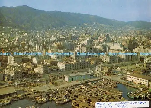 D010981 Ansicht der Bund Street und eines Teils der Stadt. Kobe