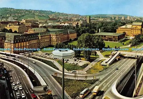 D012435 Stuttgart Charlottenplatz mit Blick zum Neuen Schloss Landtag und Oper.