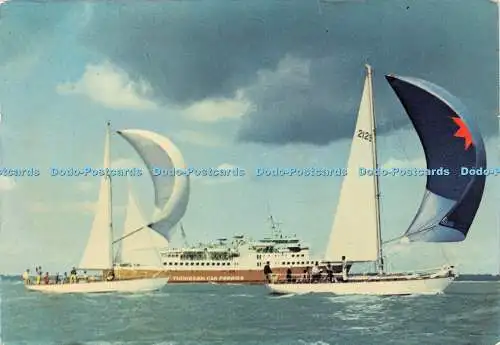D015112 Viking mit Yachten. Stadtrat von Southampton. Harvey Barton. Bedruckt in