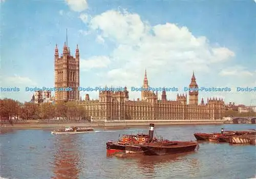 D015113 London. Die Houses of Parliament am Ufer der Themse bei Westminste