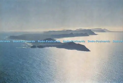 D015311 Luftaufnahme von Cape Point. Lugfoto van Kaappunt. Frotteepresse. Terence J.