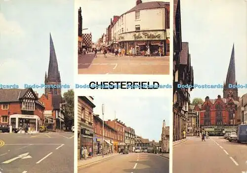 D015447 Chesterfield. High Street. Pfarrkirche 1037 n. Chr. Stevensons Place. A