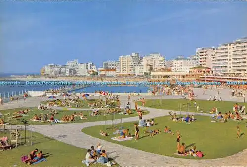 D015450 Rasenflächen und Schwimmbad am Sea Point Pavillon. Cape. Grasperke en Swemba