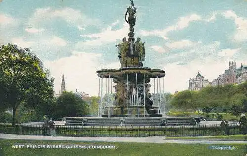PC47688 West Princes Street Gardens. Edinburgh. G.D. und D. Der Stern