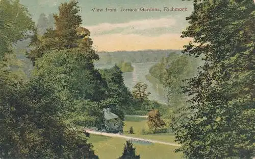 PC47681 Blick von Terrassengärten. Richmond. W. und K. London. 1905