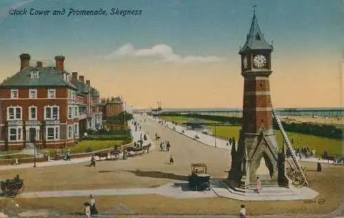 PC48950 Uhrturm und Promenade. Skegness. Valentinstag. Nr 70339. 1917