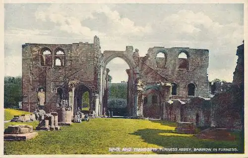 PC47684 Schiff und Transepts. Furness Abbey. Karre im Möbel