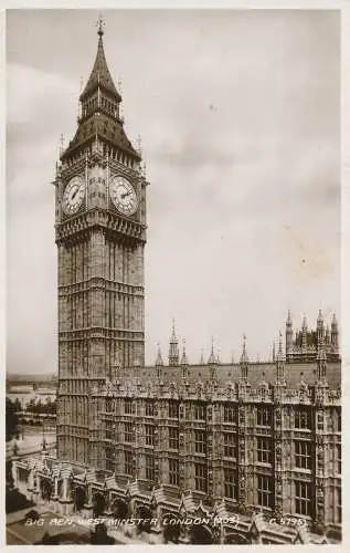 PC48425 Big Ben. West Minster. London. Valentinstag. Nr. G.5795. RP