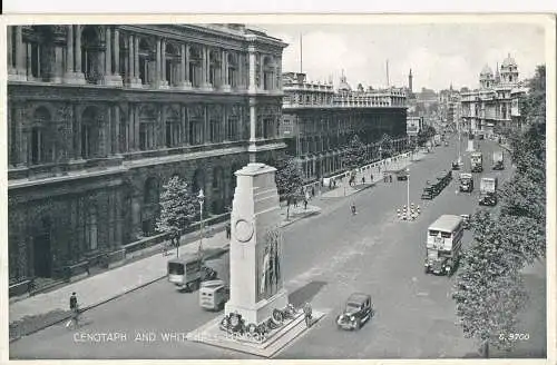 PC47604 Kenotaph und Whitehall. London. Valentinstag. Silber. Nr. G.9700