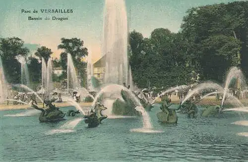 PC49615 Parc de Versailles. Bassin du Dragon. A. Bourdier