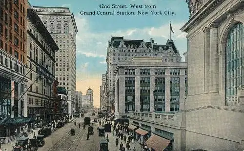 PC49977 42nd Street. Westlich von Grand Central Station. New York City. H. Filkenstock