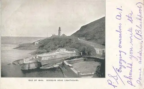 PC49227 Isle of Man. Douglas Head Leuchtturm. 1903