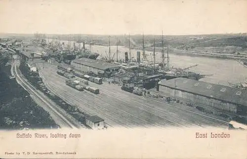 PC49668 Buffalo River mit Blick nach unten. East London. T. D. Ravenscroft. B. Hopkins