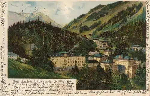 PC49822 Bad Gastein. Blick von der Schillerhöhe. M.Gefsenharter