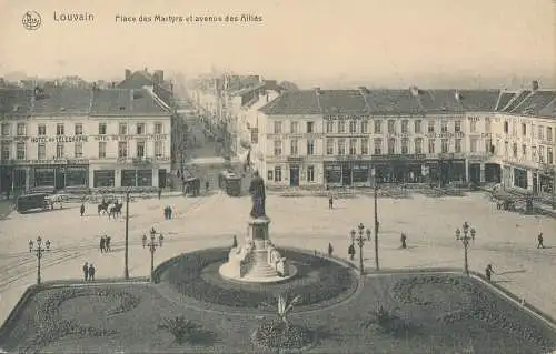 PC49924 Louvain. Place des Martyrs et Avenue des Allies. Ern. Thill. Nels. B. Ho