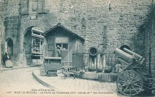 PC50192 Mont St. Michel. La Porte de l Avancee et les Hichelettes. Guerin. Nr 14
