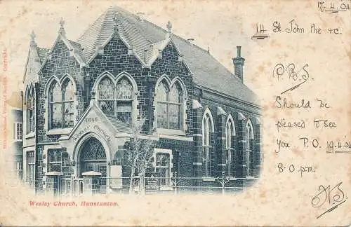 PC49090 Wesley Church. Hunstanton. Hilton. 1904