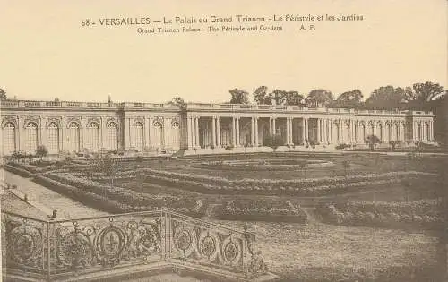 PC51221 Versailles. Grand Trianon Palace. Der Peristil und die Gärten. A. Papeghin