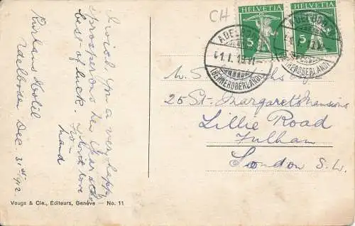 PC51229 Alte Postkarte. Häuser am Berg. Vouga. Nr 11. 1919