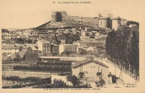 PC51378 Villeneuve lez Avignon. Vue Generale et Fort St. Andre. F. Beau. Ideale