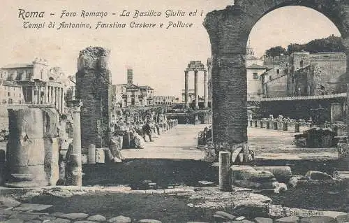 PC51355 Roma. Foro romano. La Basilica Giulia ed i Templi di Antonio. Faustina C