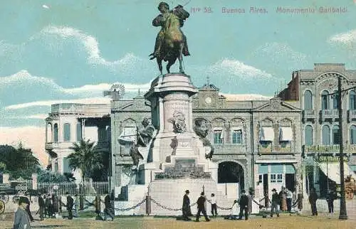 PC51943 Buenos Aires. Monumento Garibaldi. Z. Fumagalli. Nr 38. B. Hopkins