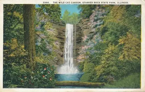 PC54702 The Wild Cat Canyon. Starved Rock State Park. Illinois. E. A. Bishop. Nein