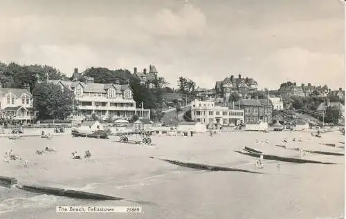 PC50900 The Beach. Felixstowe. RP. 1965