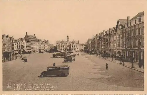 PC51778 Ypern. Marktplatz König Albert. Ern. Thill. Nels