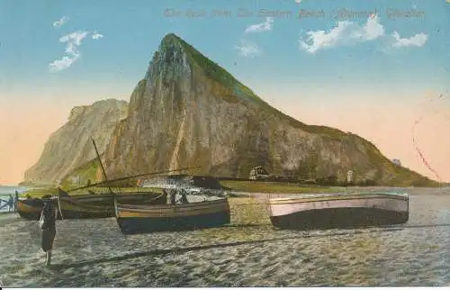 PC51764 The Rock from the Eastern Beach. Gibraltar. Benzaquen. B. Hopkins