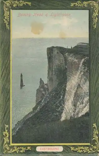 PC55131 Beachy Head und Leuchtturm. Eastbourne. J. Welch. 1910