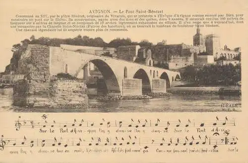 PC51034 Avignon. Le Pont Saint Benezet. Ideal. 1929