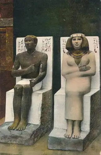 PC52703 Cairo. Statuen von Prinz Raotpu und seiner Frau Prinzessin Nefrit im Ägypten