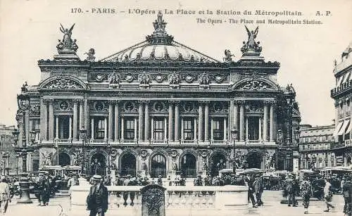 PC51817 Paris. Die Oper. The Place and Metropolitain Station. E. Papeghin. Nr 1